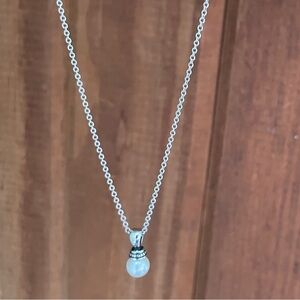 James Avery Sterling Silver Chain and Beaded Pendant with a Cultured Pearl